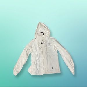 North face white windbreaker jacket